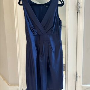 Banana Republic Navy Blue Silk Cocktail Dress